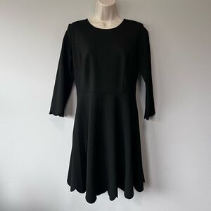 Lulu’s Cumulonimbus Cloud Scalloped Hem Skater Dress Size L